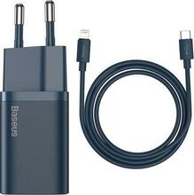 Laadija Baseus Super Si 1C, 20 W, USB-C - Lightning, 1 m, sinine