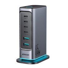 Laadija Joyroom JR-TCM02, 65W, 4xUSB-C, 2xUSB-A, tumehall