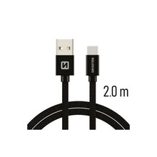 Kaabel Swissten SW-QU-TYPC-3.1, USB-C, 2m, must