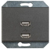 USB laadimispesa Vilma XP500, 2xUSB, 5V DC 3,4A, antratsiit
