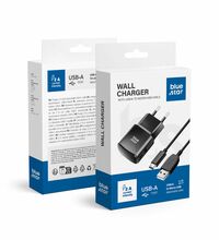 Telefonilaadija Blue Star TFK-TC-1100B, 10 W, USB A + Micro USB, must kaabel