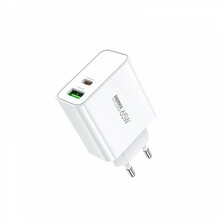 Võrgulaadija Remax RP-U125, 65W, USB-C/USB-A, valge