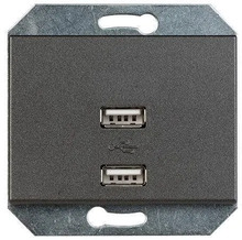 USB laadimispesa Vilma XP500, 2xUSB, 5V DC 3,4A, antratsiit