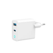 Laadija Gembird TA-UC-PDQC45L-W-01, 45W, 2PORT GAN