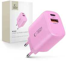 Seinalaadija Tech-Protect NCA30 PD 30W QC3.0 USB-A/USB-C, roosa