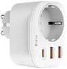 Laadija Devia, 20W, 1x USB-C, 2x USB, 3A, valge