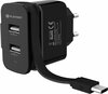 Laadija Platinet 2xUSB 3,4A + USB-C (44654)