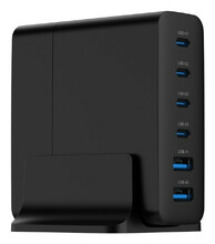 Laadija Gembird TA-UC-2A4C-PD75-01-BK, 75W, 6x USB, must