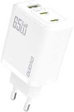 Seinalaadija Dudao A29EU, 65 W, 2xUSB-C + 1xUSB-A, valge