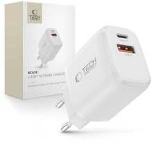 Seinalaadija Tech-Protect NCA30 PD 30W QC3.0 USB-A / USB-C, valge