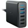 Seinalaadija Anker PowerPort A2054L11, 5USB, 63W, must