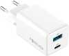 Reisilaadija Forever TC-08-45AC GaN PD QC, 45 W, 1x USB-C, 1x USB, valge