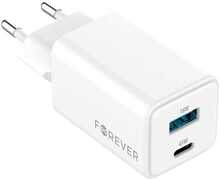 Reisilaadija Forever TC-08-45AC GaN PD QC, 45 W, 1x USB-C, 1x USB, valge