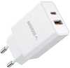 Reisilaadija Veger VLS302U, USB A + Type C PD QC3.0, 3A, 30W, valge