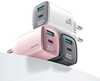 Seinalaadija Usams CC229, 30W, USB-C/USB-A, valge