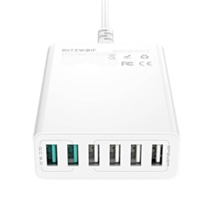 Laadija Blitzwolf BW-S15, 6x USB, QC 3.0, 60 W, valge