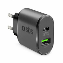 Reisilaadija SBS PD 25W, USB Type-C, must