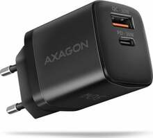 Seinalaadija Axagon ACU-PQ30, 2x porti (USB-A + USB-C), 30W, must