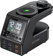 Äratuskell laadijaga Blitzwolf BW-FW10, 2xUSB-A, 4xUSB-C, 240W