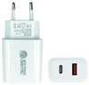 Laadija Extra Digital USB 3.0 + Type C, 220V, 20W, QC3.0 + PD, valge