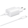 Seinalaadija Samsung EP-TA800EWE, 25 W, USB-C, valge
