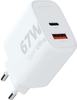 Seinalaadija Xtorm Ultra-Wall 67W, GaN2, USB-C PD/USB-A, valge