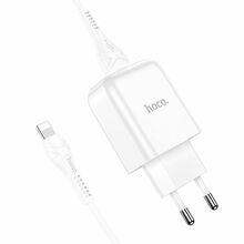 Laadija Hoco N2 Vigor, USB A 2A 10W, USB A-Lightning kaabel, valge