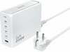 Laadija Dudao A228EU GaN, 1x USB-A, 4x USB-C, 228W, valge