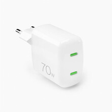 Laadija Puro GaN 70W, 2xUSB-C, valge