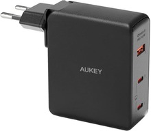 Seinalaadija Aukey PA-B7O, 1xUSB-A, 2xUSB-C, 140W GaN, must