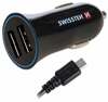 Autolaadija Swissten SW-CCH-2.4AX2-B, must