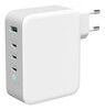 Seinalaadija Deltaco USBC-GAN04, 1x USB-A, 3x USB-C, 130 W, valge