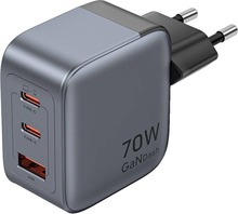 Laadija Vention GaN USB-C+C+A 70W, hall