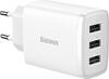 Laadija Baseus Compact Charger 3U, 17 W, 3xUSB, valge