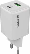 Laadija Canyon CU45AC GaN 45W, 1xPD, 1xQC, valge