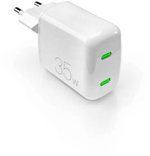 Seinalaadija Puro MiniPro 35W GaN, 2xUSB-C, valge