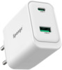 Adapter Sponge C2 45W GaN, USB-C/USB-A, valge