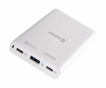 Sülearvuti laadija Swissten 60W, PD3.0, QC3.0, valge