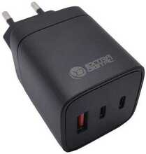 Laadija Extra Digital GaN, 2x USB Type-C, USB Type-A, 65W, PPS, must