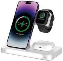 Juhtmevaba laadija Devia Smart 3in1, 15 W, valge
