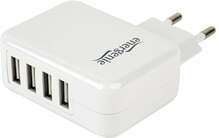 Laadija Gembird EG-U4AC-02, 4 porti, 3.1 A, valge