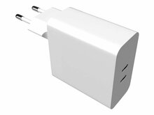 Seinalaadija Fixed FIXC65-2C-WH, 65W, Dual USB-C, PD tugi