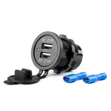 Autolaadija Amio MOD-04, 12/24V, 2x USB, must