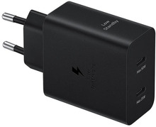 Laadija Samsung EP-T5020XBEGEU Power Adapter Duo, 50W, 2x USB-C, must