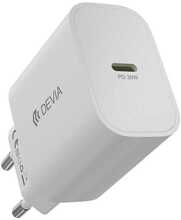 Seinalaadija Devia Smart PD GaN, 30W, USB-C, valge