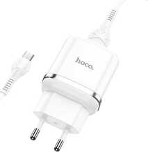 Telefoni laadija Hoco N3, Micro USB, 18 W, 100 cm, valge