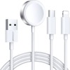 Magnetlaadija Joyroom S-IW008, Lightning + USB-C, 5V, 1,2 m, valge