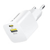 Seinalaadija Wozinsky WWCEAC GaN USB-A USB-C 33W, valge