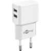 Laadija Goobay 44952, Dual USB, 2.4 A, 12 W, valge