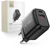 Seinalaadija Tech-Protect NCA30, PD 30W, QC3.0, USB-A, USB-C, must